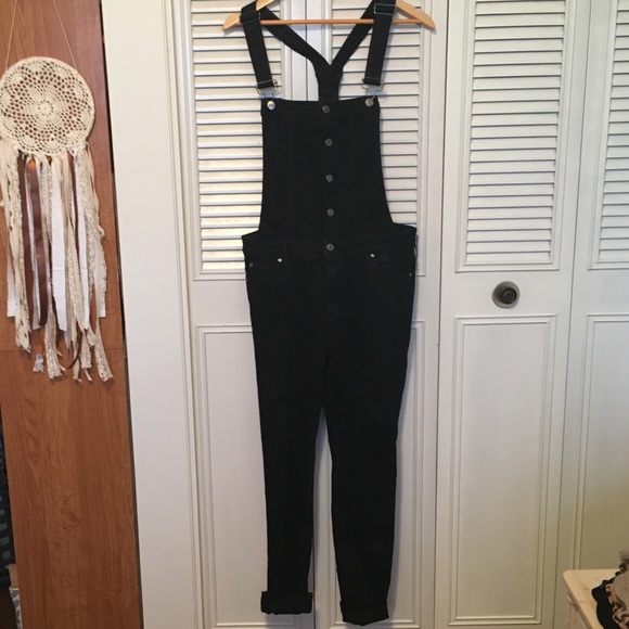 Black Jean Overalls